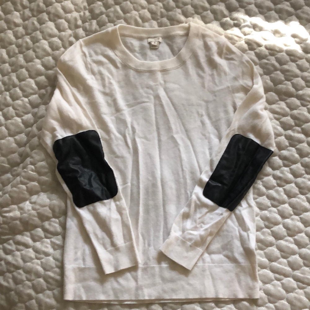 J Crew white sweater size medium